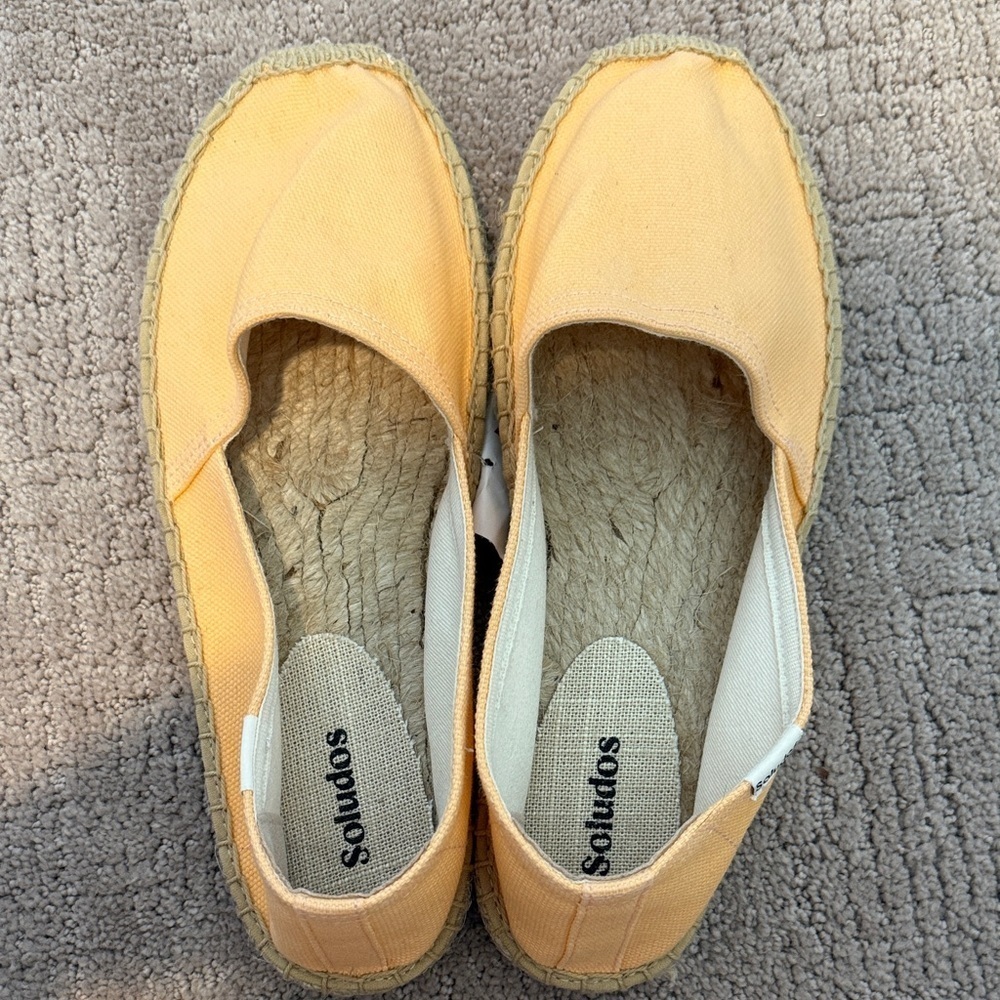 NWOB Soludos Women's Sherbet Orange Espadrilles size 7 - Picture 2 of 5